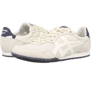 Onitsuka Tiger Oatmeal and Navy Sneakers